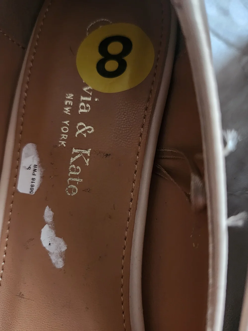 Women's Cream Pointed Toe Flats